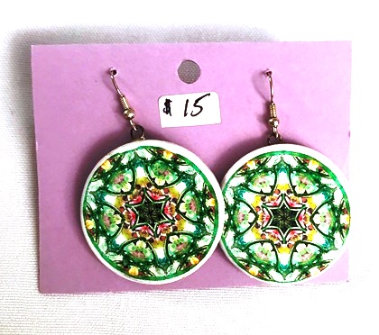 Mandala Image Earrings - Wilde - 500-0101