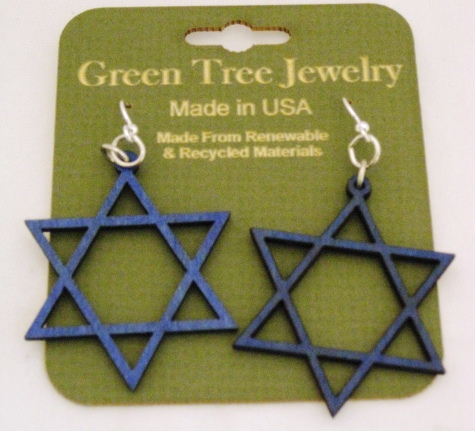 GT earrings - Jewish Star, RB - 520-1174RB picture