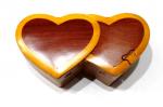 Double Heart Puzzle Box - Handcrafted - 811229010073