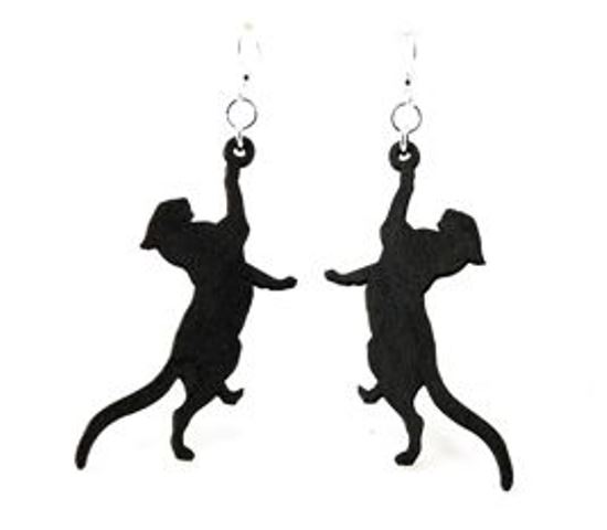 GT earrings - Cat stretching, BS - 520-1066BS