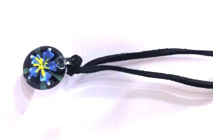 Blue Flower Pendant Necklace - 791832165981 picture