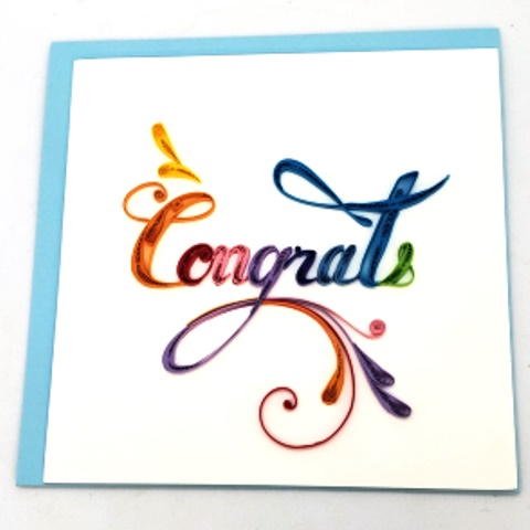 Quilling Card - Congrats - Quill-CG822