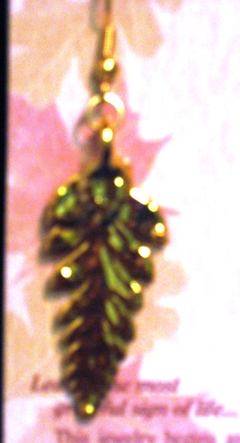 Real Fern Earrings, pair - Gold - 560-5006 picture