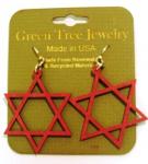 GT earrings - Jewish Star, CR - 520-1174CR