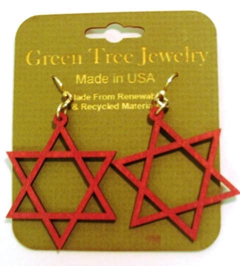 GT earrings - Jewish Star, CR - 520-1174CR picture