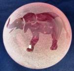 Frosted paperweight elephant pink - 200-0235ep