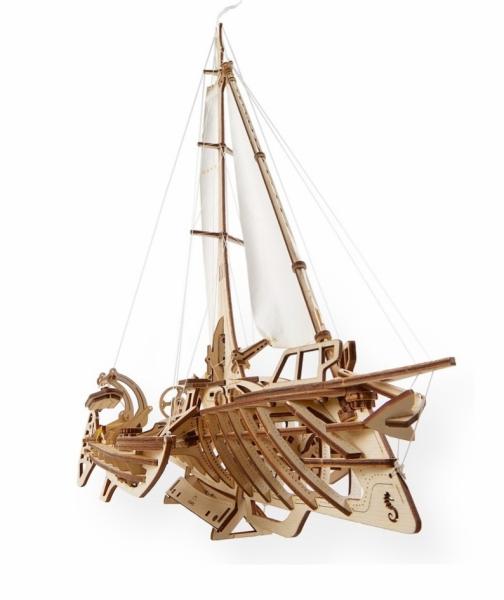 UGears Wooden Mechanical Trimaran Merihobus Kit - KD502202