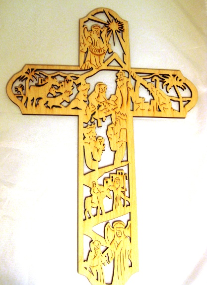 Nativity Cross 12 Birch - 204-4208