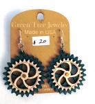 GT kinetic earrings - 2 Gears A, Blue - 520-5002A