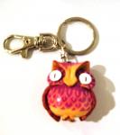 Leather Owl Key Ring, purple - 220-KC4090p