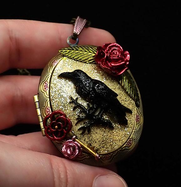 Crow, Rose and Key Locket picture
