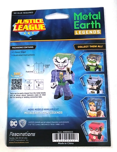 Metal Earth Legends - Justice League, Joker - 32309050226 picture