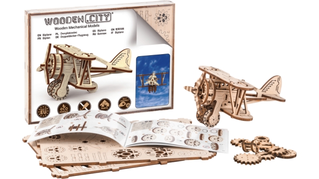 WoodenCity: Biplane Kit - WC502328 picture