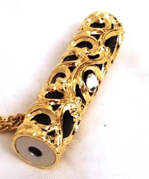 Gold Black Necklace Teleidoscope - Suzuki - 100-3307 picture