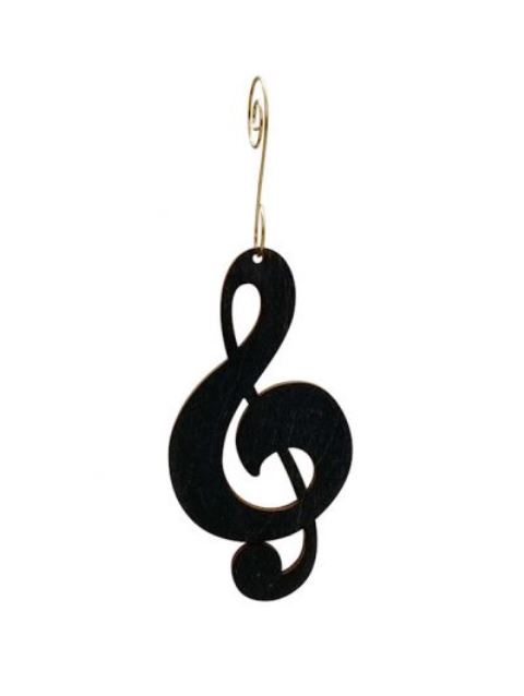 Treble Clef Ornament - 224-9973 picture