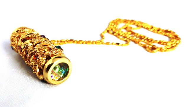 Gold filigree Kaleidoscope Necklace - GI8058G