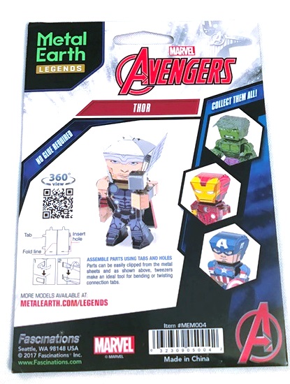 Metal Earth Legends - Marvel Avengers, Thor - 32309050042 picture