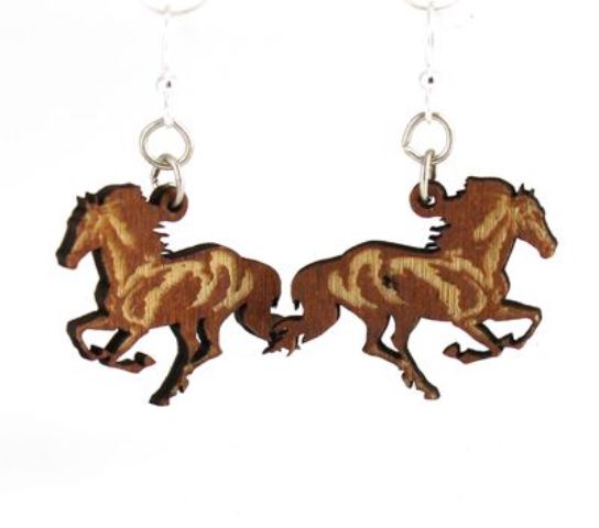 GT earrings - Running Horse - 520-1489