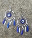 Blue Evil Eye Earrings