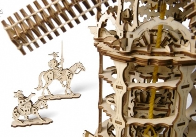 UGears Wooden Mechanical Windmill Kit - KD502200 picture