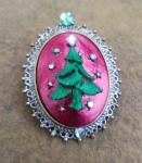 Vintage-Inspired Christmas Tree  Brooch