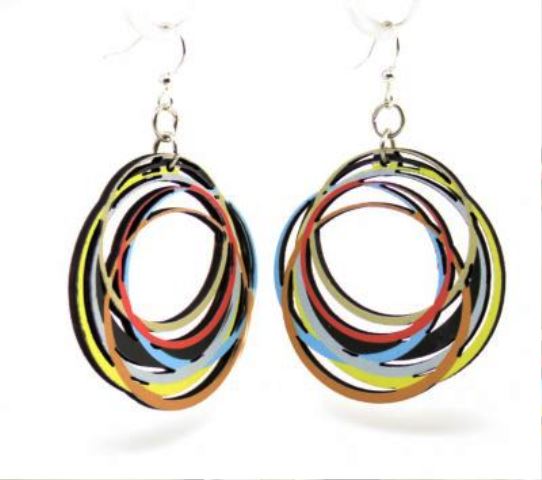 GT earrings - MultiColored Circles - 520-1524