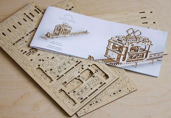 UGears Wooden Mechanical Tram Kit - KD502262 picture