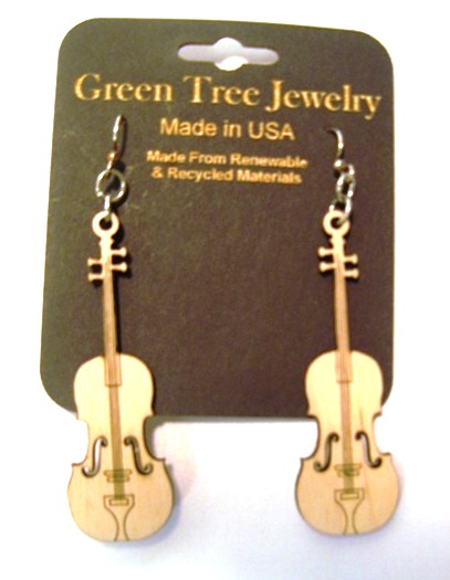 GT earrings - Violin, NW - 520-1005NW picture