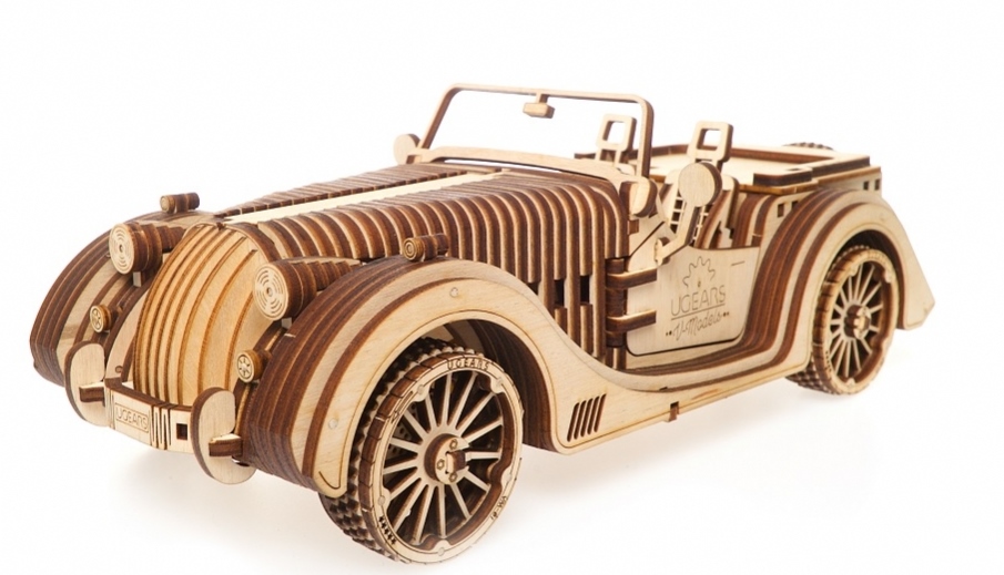 UGears Wooden Mechanical Roadster Kit - KD502290