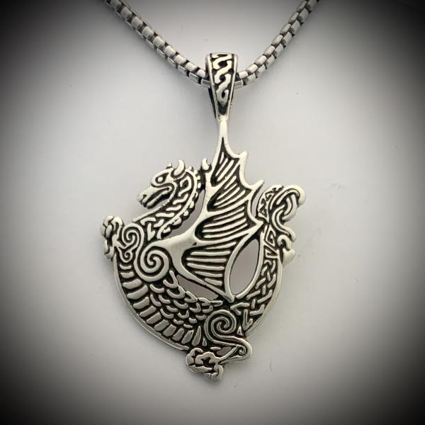 Celtic Dragon Pendant, medallion size picture