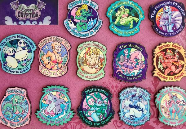 Curvy Cryptids UV Pins picture