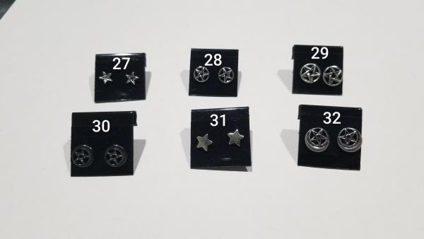 Stud Earrings (Stars/Pentacles) picture