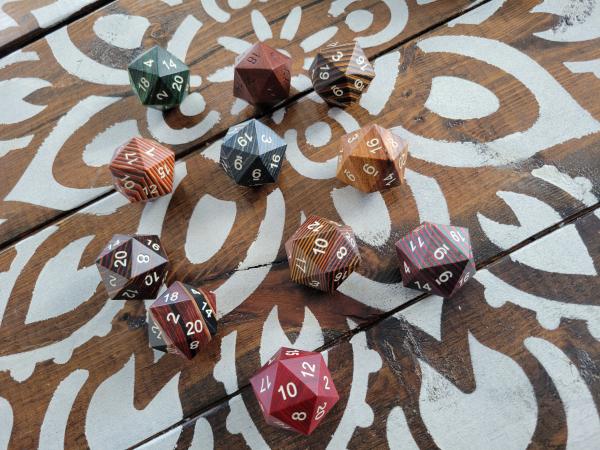 Wood D20s picture