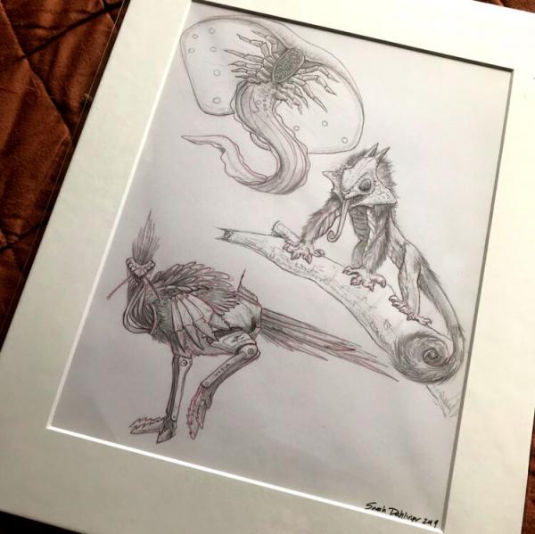 Beast Medley One - original pencil drawing (includes shipping*)