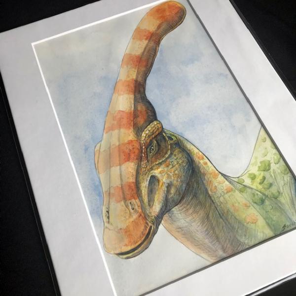 Parasaurolophus - Original Watercolor Painting (includes shipping*) picture