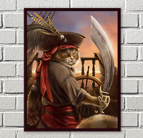 Pirate Cat Print (includes shipping*) picture