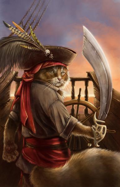 Pirate Cat Print (includes shipping*)