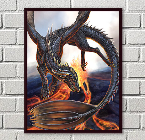 Obsidian Dragon Matriarch Print (includes shipping*) picture