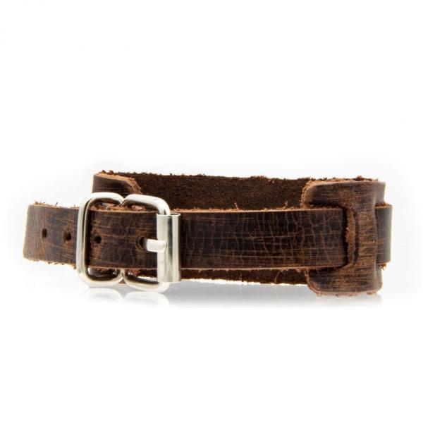Pretty Deadly Antiqued Bronze on Single Leather Bracelet picture