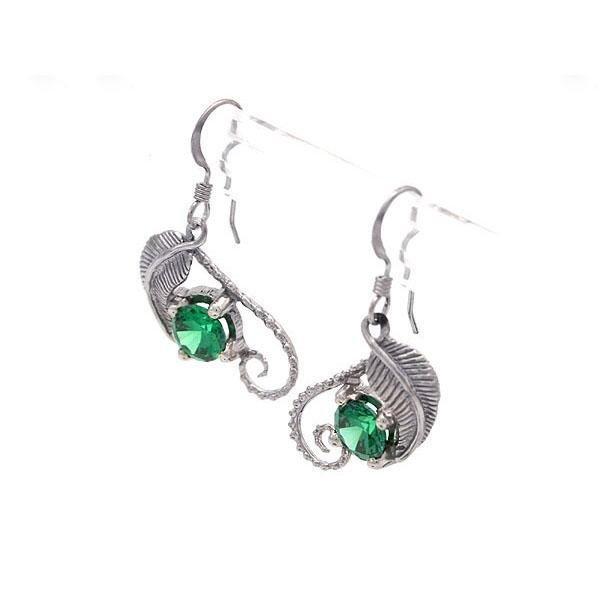 The Emeralds of GIRION - MIRKWOOD Elven Earrings picture