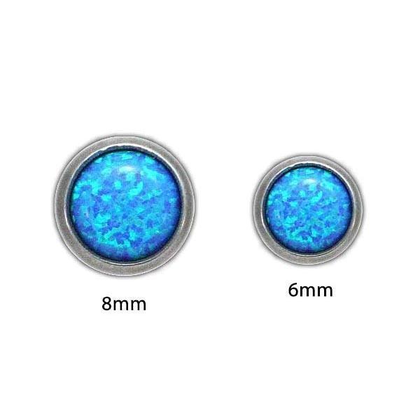 Pierceless Winter Knight's Ice Opal Earring