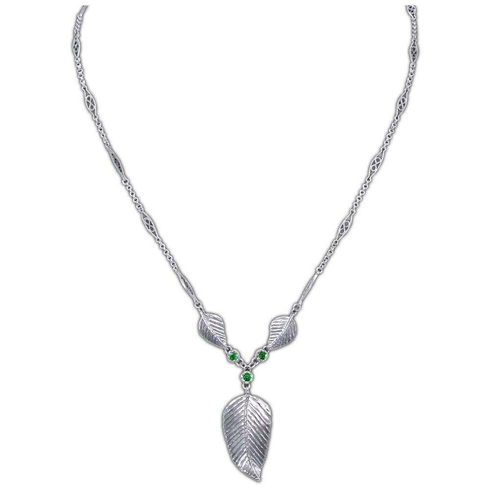 Elven Realms 3 Leaf Necklace: RIVENDELL, LOTHLORIEN, MIRKWOOD picture