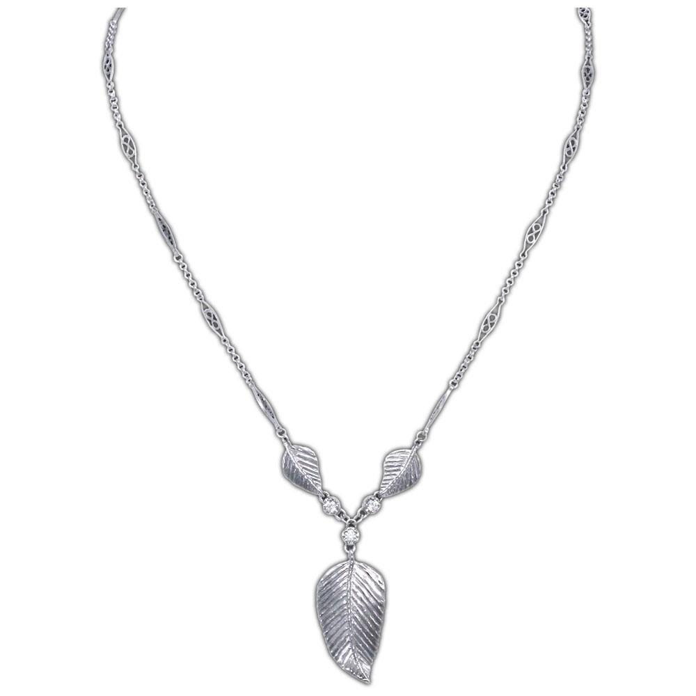 Elven Realms 3 Leaf Necklace: RIVENDELL, LOTHLORIEN, MIRKWOOD picture