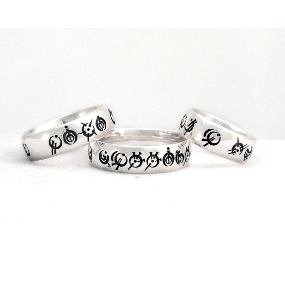 Customizable Steel Alphabet Ring - Customize your phrase! picture