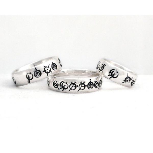 Customizable Steel Alphabet Ring - Customize your phrase! picture