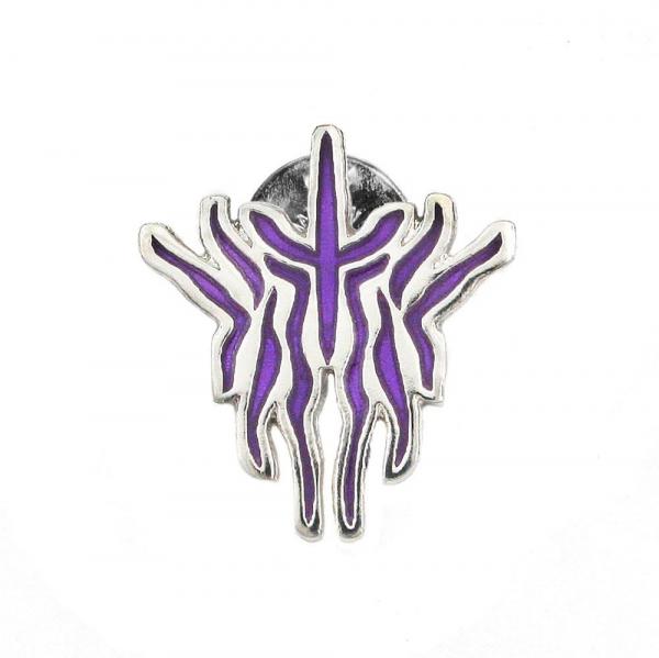 Kak Glyph Pin - Enameled Silver picture