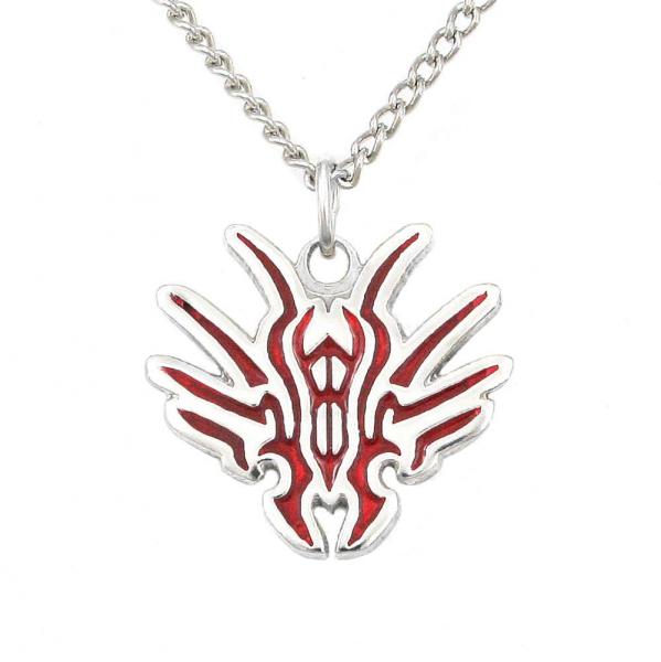 Chach Glyph Pendant - Enameled Silver