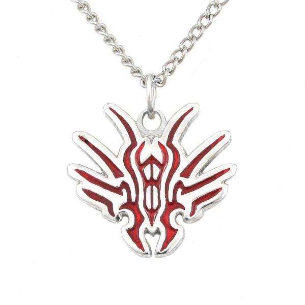 Chach Glyph Pendant - Enameled Silver picture