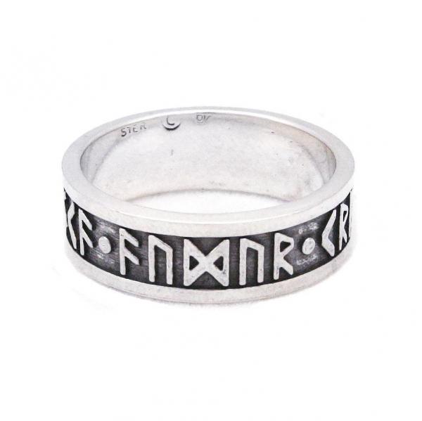 Wisdom - Wealth - Power Furthark Rune Ring picture