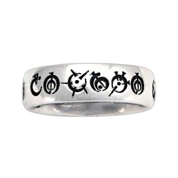 Customizable Steel Alphabet Ring - Customize your phrase! picture